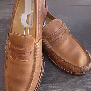 Sperry Tan Leather GOLD CUP Slip-On Loafers Men's 9.5M Wear Only On Soles